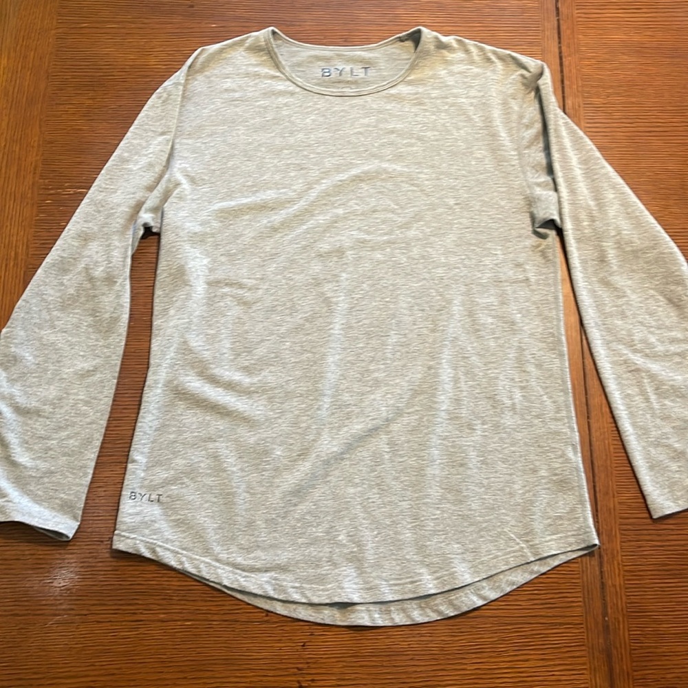 BYLT Drop Cut Long Sleeve - Grey - Size Large